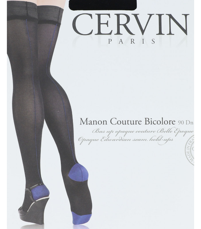 Cervin - Manon Couture Bicolore - Bas avec liseré 90 deniers