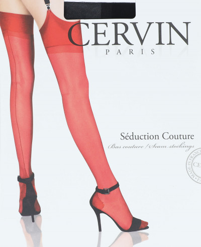 Opaque Fully fashioned Stockings Cervin  seam  Made in France "Manon couture" 
