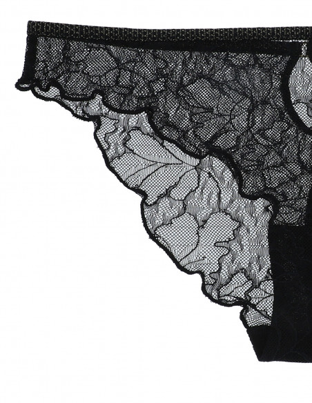Icone lingerie - Luna - Culotte dentelle noire