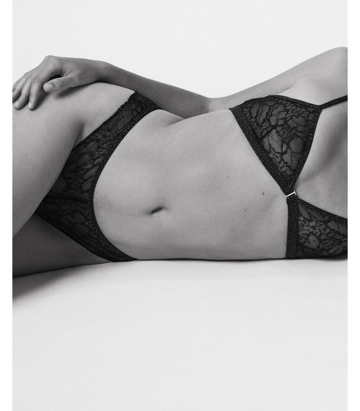 Icone lingerie - Luna - Culotte dentelle noire