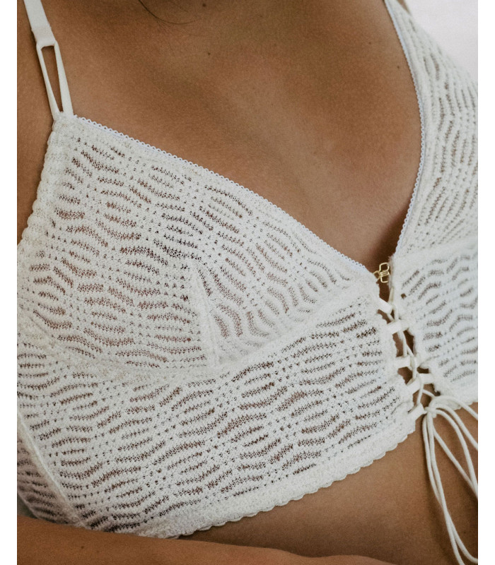 Soutien-gorge triangle en dentelle crochet Capone Icone lingerie