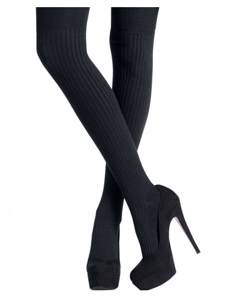 Jambière Fashion matières laine effet côtelé - Le Bourget Paris