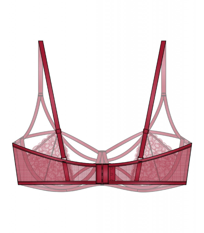 Soutien-gorge bandeau à armatures en guipure - Scandale éco-lingerie