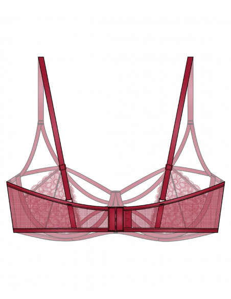 Soutien-gorge bandeau à armatures en guipure - Scandale éco-lingerie