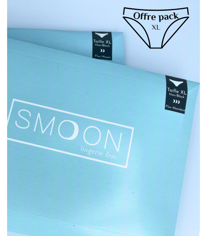 Pack de 2 culottes menstruelles Taille XL - Smoon lingerie
