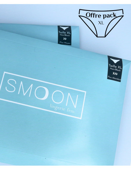 Pack de 2 culottes menstruelles Taille XL - Smoon lingerie