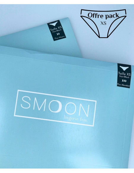 Pack de 2 culottes menstruelles Taille XS - Smoon lingerie