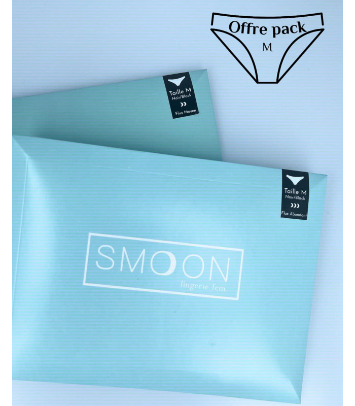 Pack de 2 culottes menstruelles Taille M - Smoon lingerie